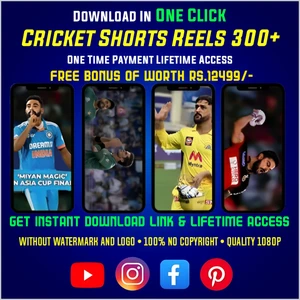 300+ Cricket Shorts & Reels Bundle