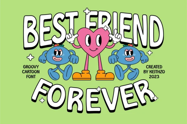 Groovy Cartoon Display Font - Image 7