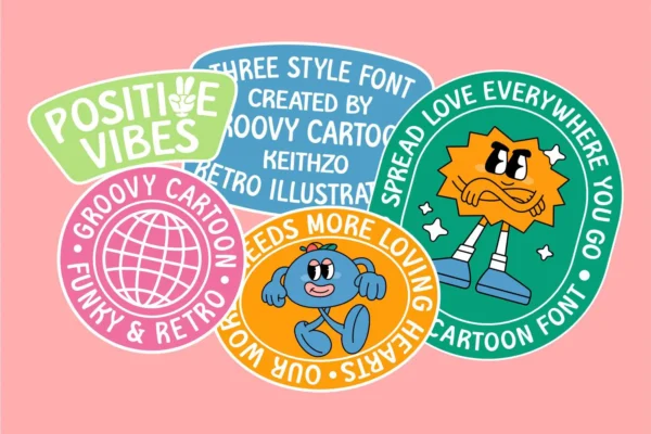 Groovy Cartoon Display Font - Image 4