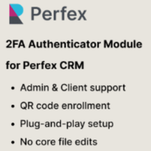 2FA Authenticator Module for Perfex CRM – Compatible with Google, Microsoft, Authy & More